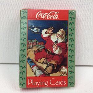 Vintage 1992 Christmas Coca-Cola Santa Playing Cards Deck Train Holiday